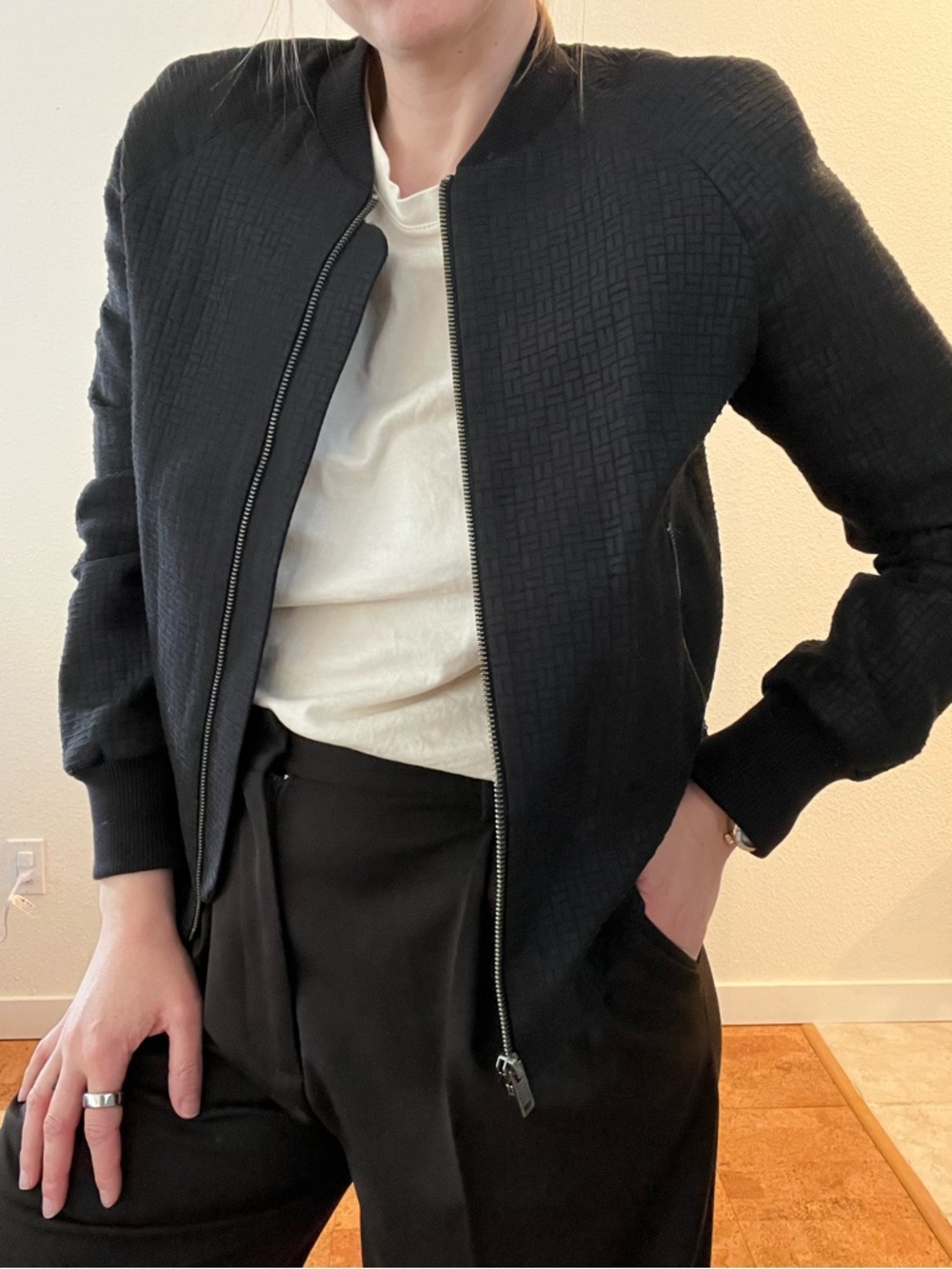 COS Black Textured Jacket - Picture 2 of 3